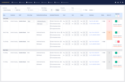 Timesheets