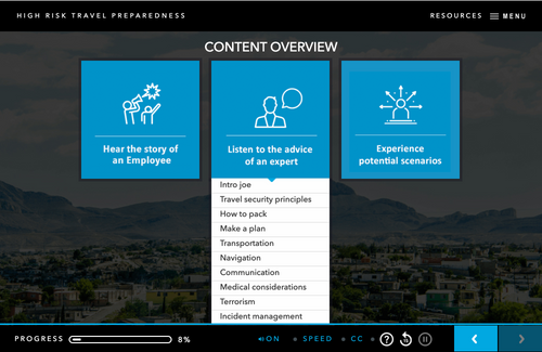Higher Risk travel module