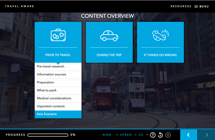 Travel Aware fundamentals module