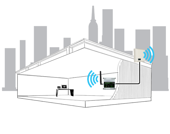 Stealth Z4 70dB 4-Band 4G/5G Ready LTE Mobile Network Signal Amplifier Kit