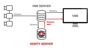 Oddity violence detection