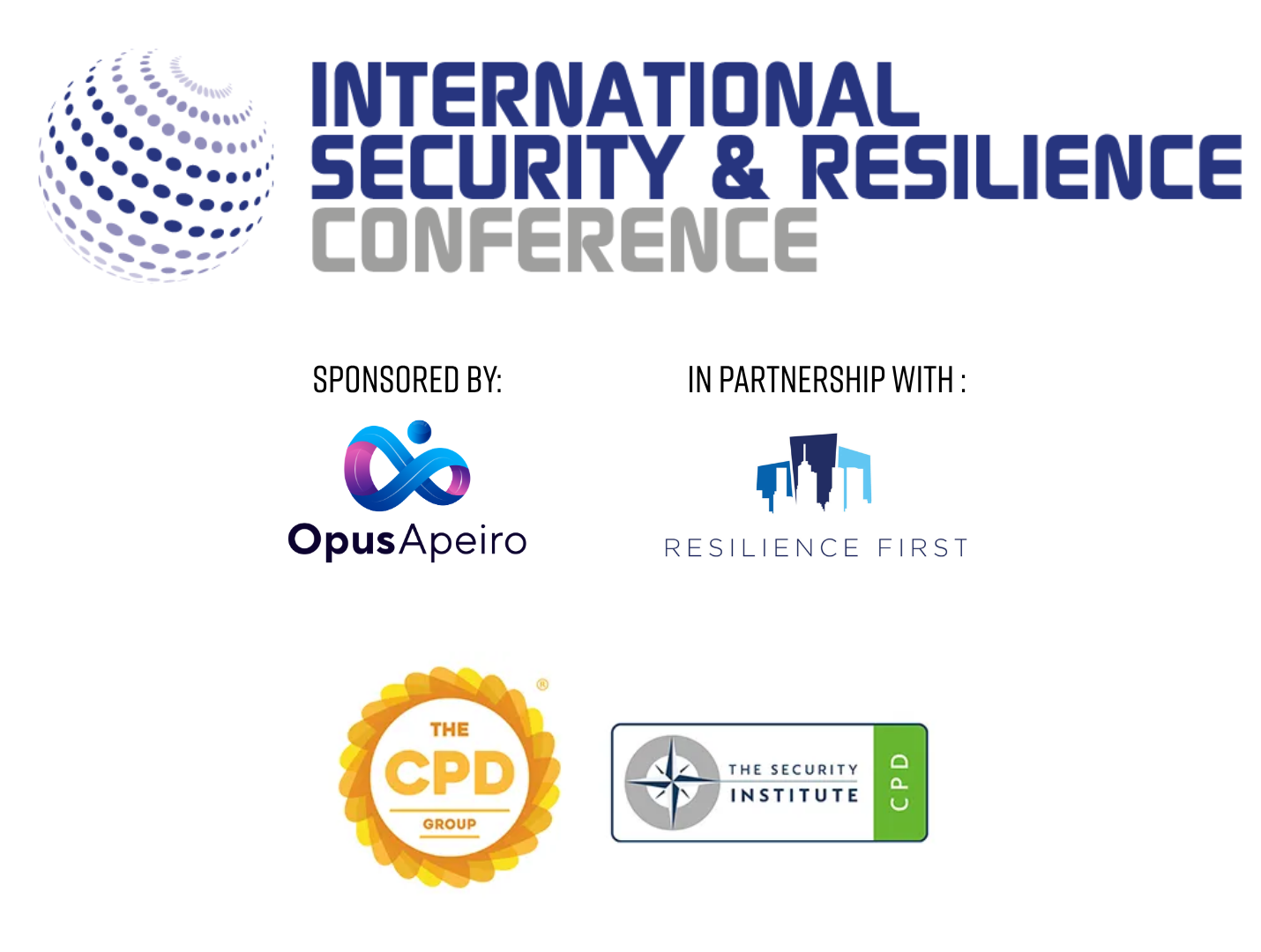 International Security & Resilience Conference, The CPD Group | The Security Institute CPD logos