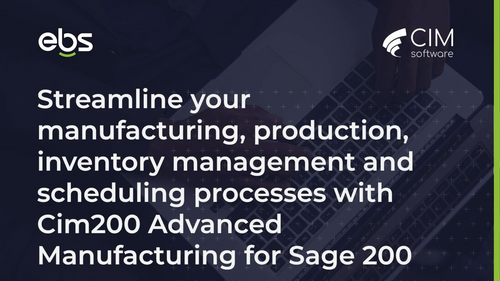 Advanced Manufacturing Solution for Sage 200 Professional