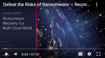Defeat the Risks of Ransomware — Recover in Minutes, At Scale