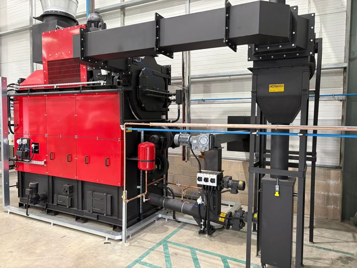 MWE Warm Air Wood Waste Burner & Bulldog Shredder