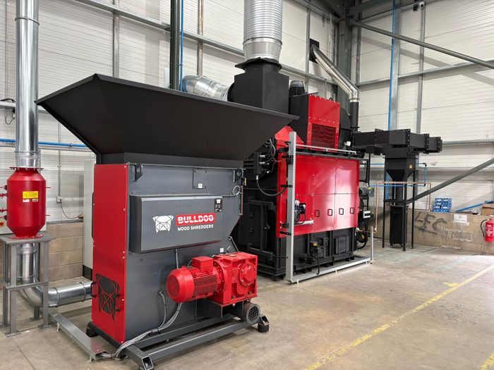 MWE Warm Air Wood Waste Burner & Bulldog Shredder
