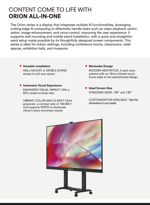 [Product Category: Fixed Installation] - Orion Series (All-in-One LED Display)