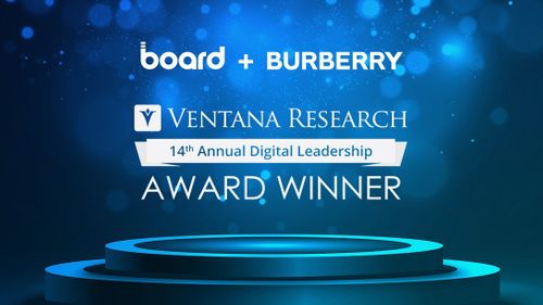 Board International Customer Burberry Wins Ventana Research Digital Leadership Award for Operations and Supply Chain
