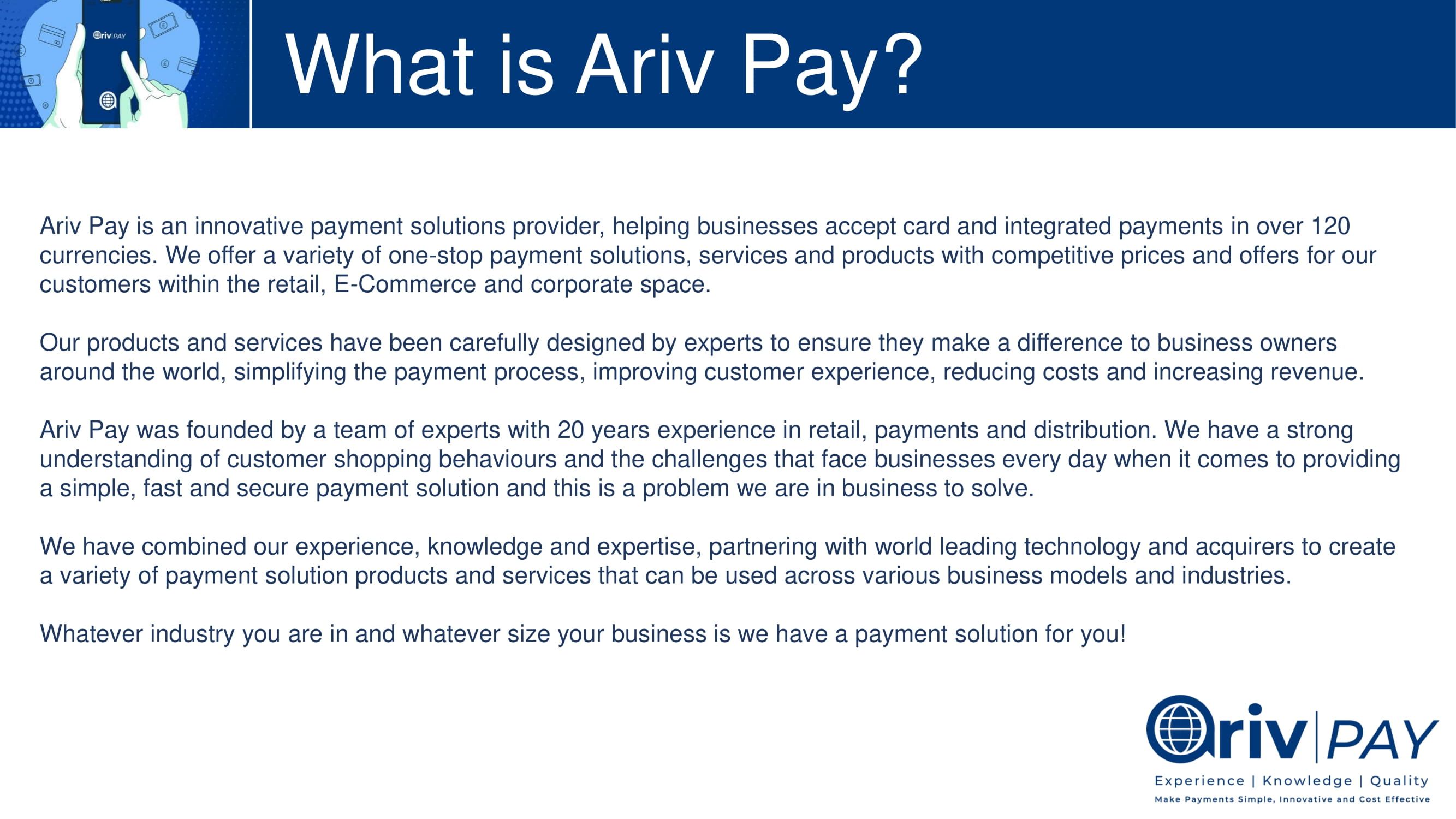 What is Ariv Pay ?