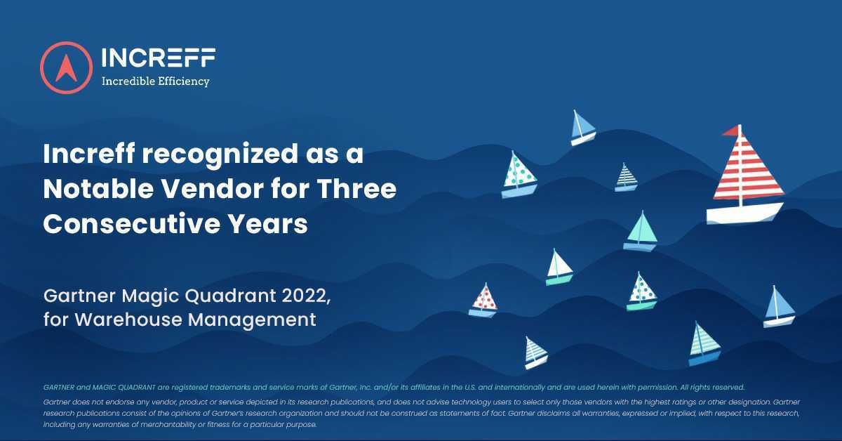 Increff recognized as a notable vendor for Three Consecutive Years in the 2022 Gartner Magic Quadrant for Warehouse Management Systems