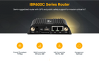 IBR600C Series Router | Semi-ruggedized, cloud-managed 4G LTE router built for IoT, M2M, and critical networks