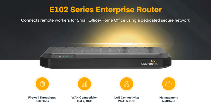 E102 Series Enterprise Router | Connects remote workers for Small Office/Home Office using a dedicated secure network