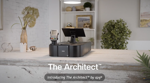 The Architect™ by apg®, an all-in-one point-of-sale cable management solution