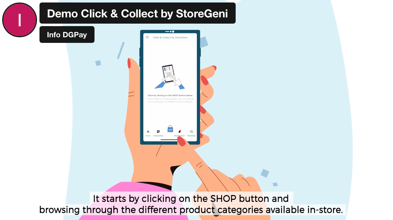 Demo of the mobile app Click & Collect by StoreGeni