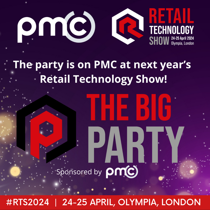 The party is on PMC at next year’s Retail Technology Show!