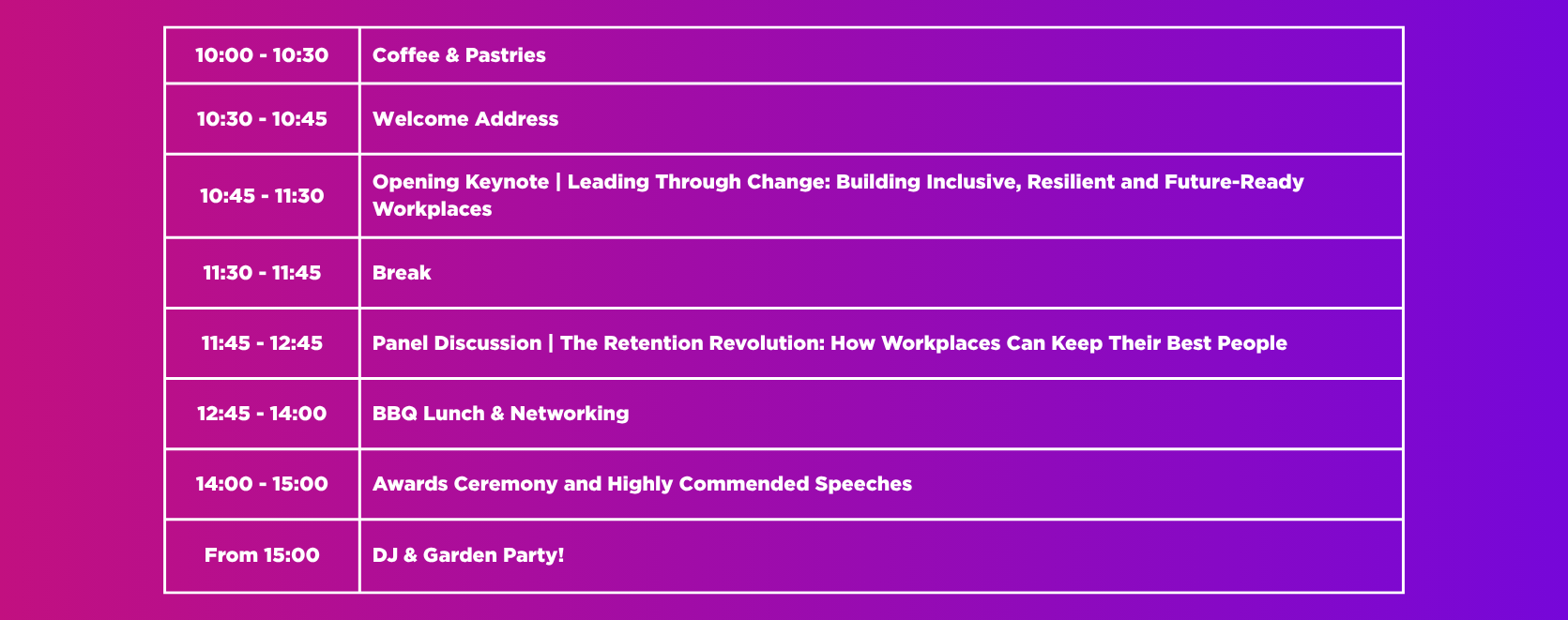 Top 50 Agenda
