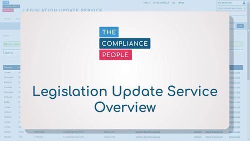 Legislation Update Service - An Overview
