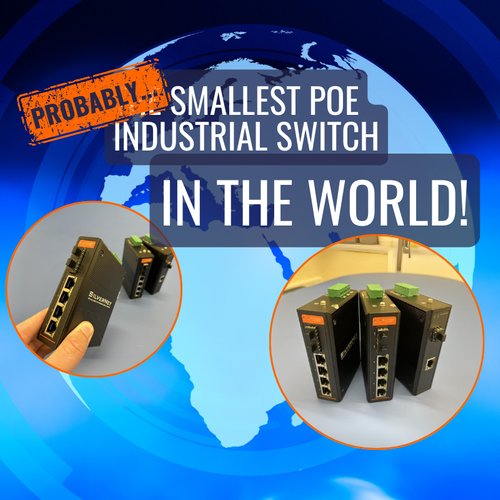 Probably the smallest PoE Industrial Switch in the world!