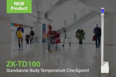 ZK-TD100 ZKTeco's Access Control checkpoint with body temperature measurement