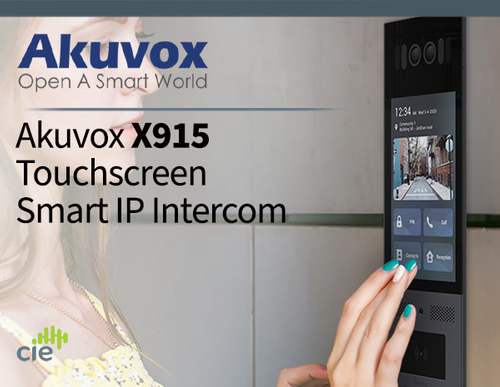 Akuvox X915 Touchscreen Smart Door Intercom with contactless ID credentials
