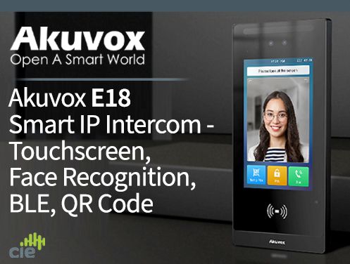 Akuvox E18 IP Door Intercom with Face Recognition, Bluetooth & QR Code