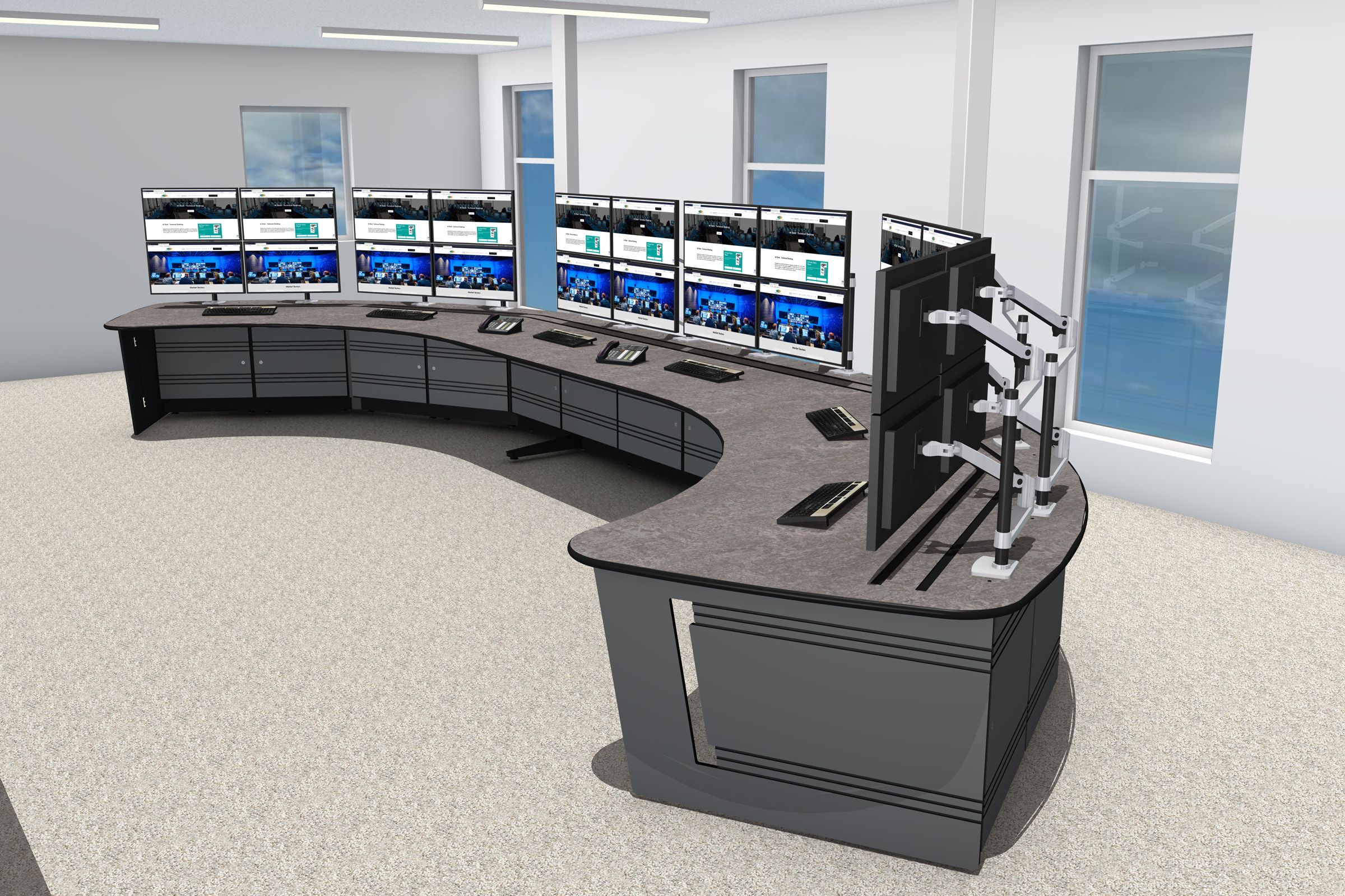 Custom Consoles SteelBase Desks Chosen for Mining Control Room The