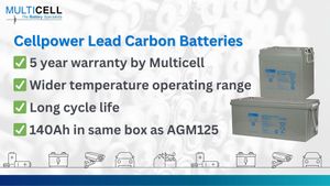 Cell Power Lead Carbon Batteries (For CCTV towers)