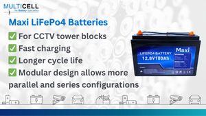LiFePo4 Batteries by Maxi (For CCTV towers)