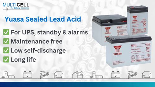 Sealed Lead Acid Batteries by YUASA  (For uninterruptible power source)