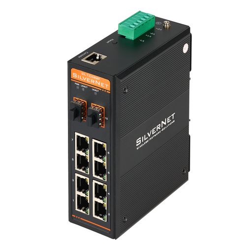 73208MP-12V SERIES 7 - INDUSTRIAL MANAGED 8 PORT GIGABIT POE+ SWITCH WITH 2 SFP PORTS