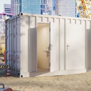 Shipping Container Toilet Door