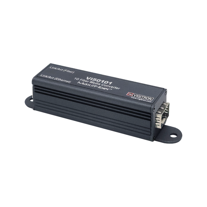 Vi50101 | Single Port Mini PoE Powered 1G Fiber Media Converter