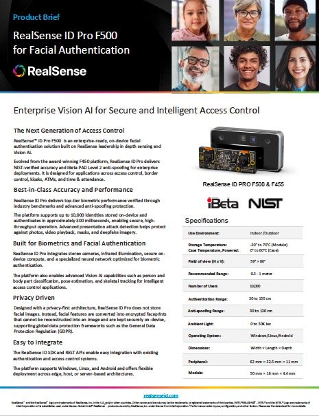RealSense ID Pro Product Brief