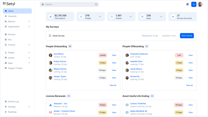 Setyl — IT Asset & License Management Platform (ITAM)