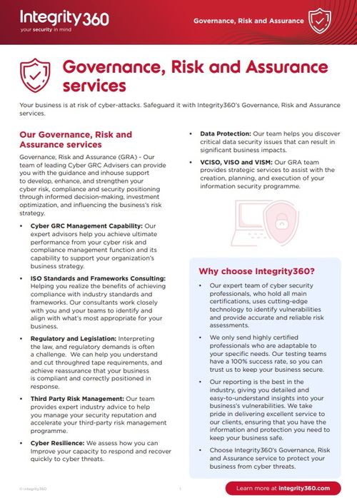 Governance Risk and Compliance
