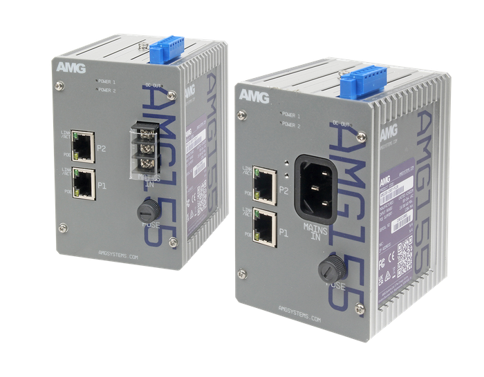AMG155 Series Industrial PoE Injector with Built In PSU