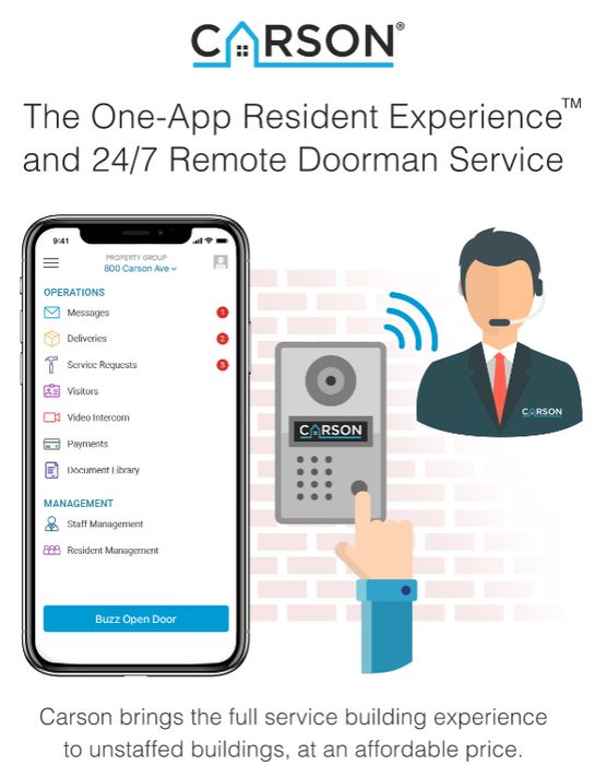 Carson 24/7 Remote Doorman and the One App Resident Experience