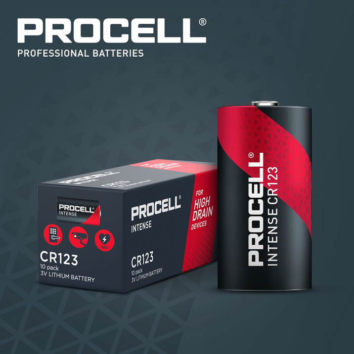 Procell Intense High Power Lithium CR123, 3v