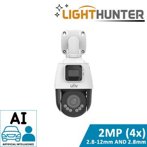 Uniview Dual-Lens PTZ Camera (4X OPTICAL, LIGHTHUNTER, SMART)