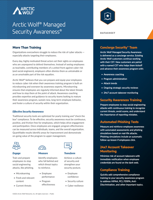 Managed Security Awareness