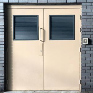 Double Louvred Security Steel Door