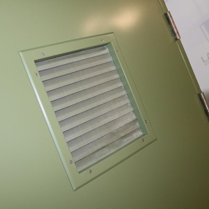 Double Louvred Security Steel Door