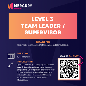 Level 3 Team Leader/Supervisor Apprenticeship