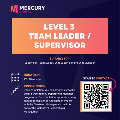 Level 3 Team Leader/Supervisor Apprenticeship
