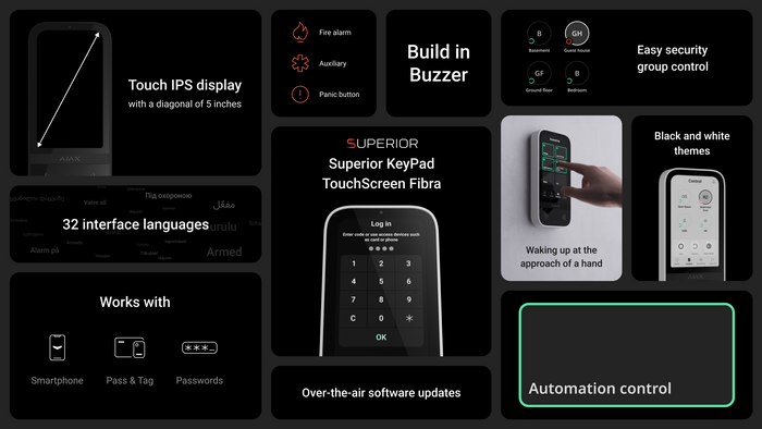 Superior KeyPad TouchScreen Fibra