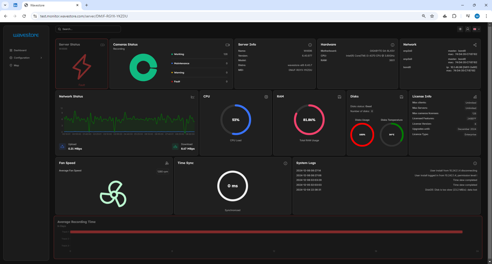 Wavestore Unveils Health Monitor to Revolutionise Security Management