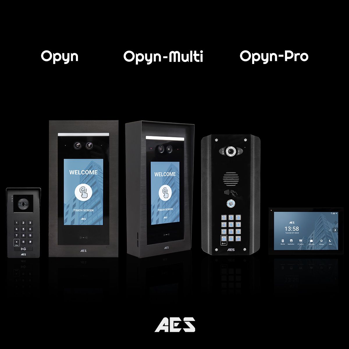 Opyn - The Range of New Intercoms by AES Global. 