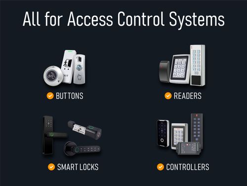 All-in-One Access Control Solutions: Buttons, Readers, Locks & Controllers
