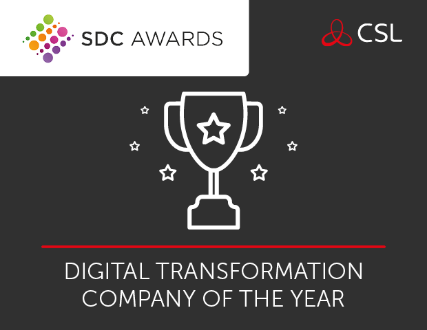 CSL NAMED DIGITAL TRANSFORMATION COMPANY OF THE YEAR AT THE SDC AWARDS 2023