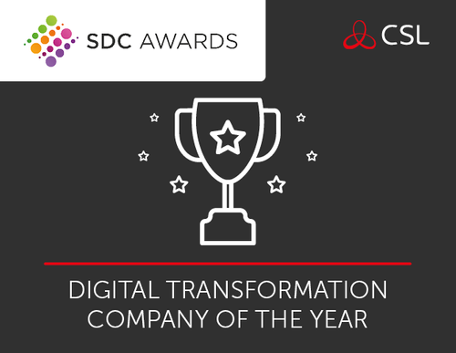 CSL NAMED DIGITAL TRANSFORMATION COMPANY OF THE YEAR AT THE SDC AWARDS 2023